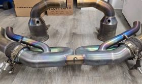 JCR Titanium Race Pipe (Valved / Race Cats) Porsche 911 992 Turbo S exhaust