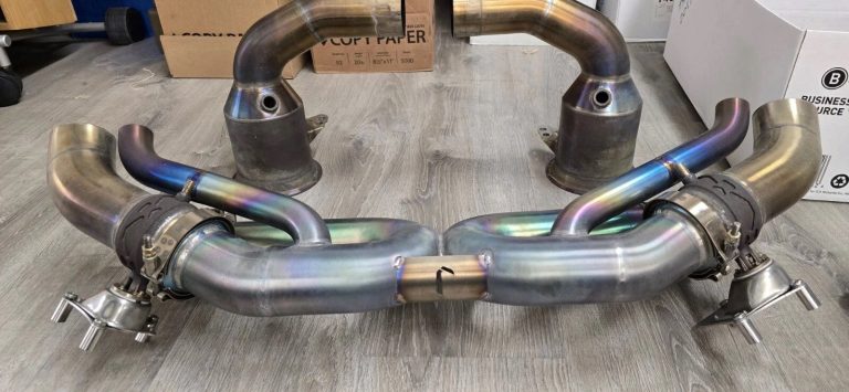 JCR Titanium Race Pipe (Valved / Race Cats) Porsche 911 992 Turbo S exhaust