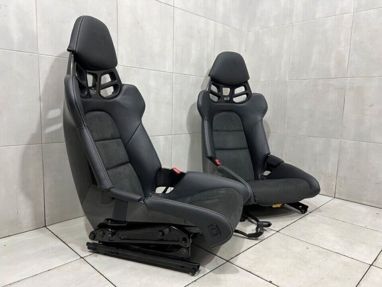 OEM PORSCHE 911 992 GT3 CARBON LWB BUCKET GT3RS SPORT SEATS SET 981 718 LEATHER