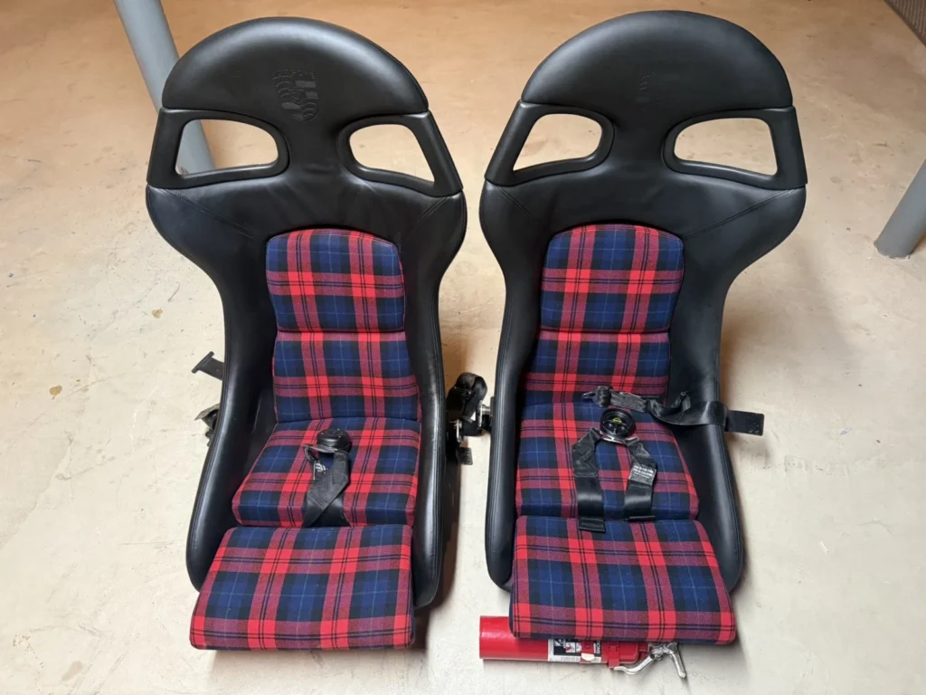 Porsche 996 GT3 Turbo RS Sport Front Seats RECARO Genuine Buckets With Rails