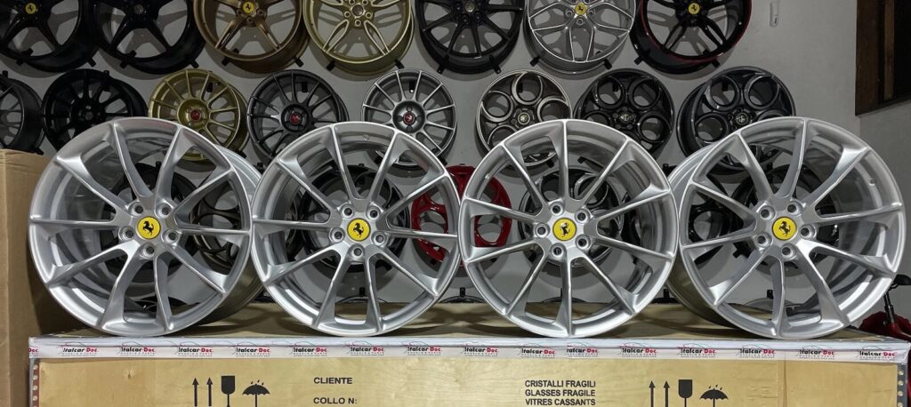 Genuine Ferrari 812 Competizione Wheels Silver Shiny Glossy Wheels Brand New