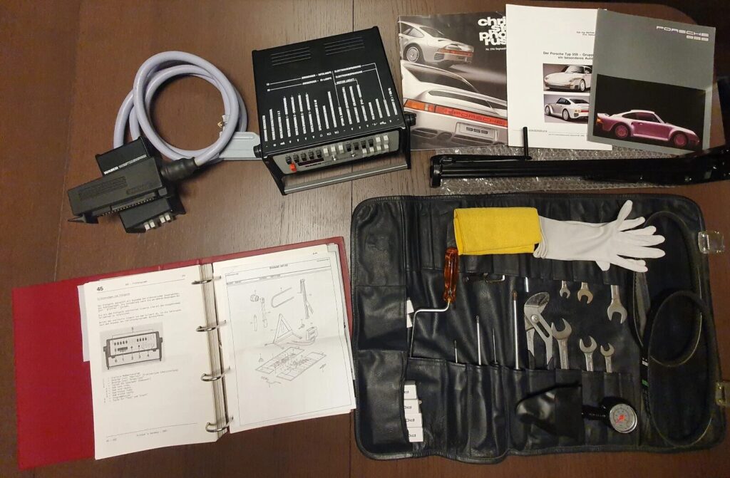 OEM 1987 Porsche 959 Tool Kit Jack ABS Tester Set Factory workshop manual