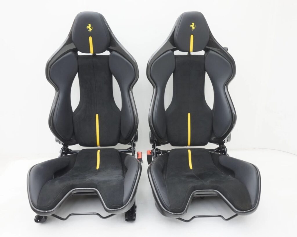 Carbon Fiber Seats Ferrari 296 GTB Sabelt Set of 2 Leather Alcantara OEM
