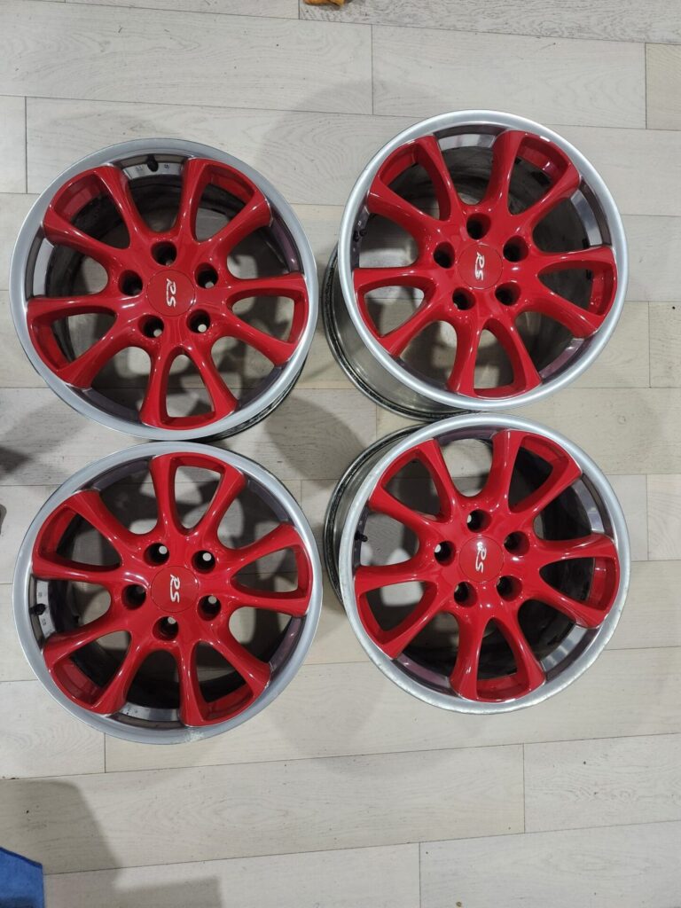 Porsche 911 GT3 RS 18" Wheel Set – OEM 5x130 – Red Finish.