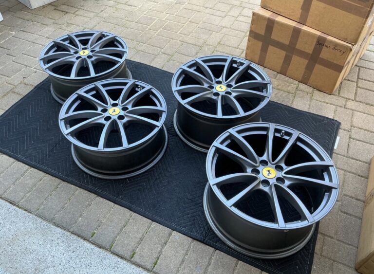 Ferrari 430 Scuderia 19” OEM Wheel Set in Grey with Titanium Lug Set